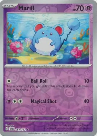 Temporal Forces Marill #64/162 reverse holo